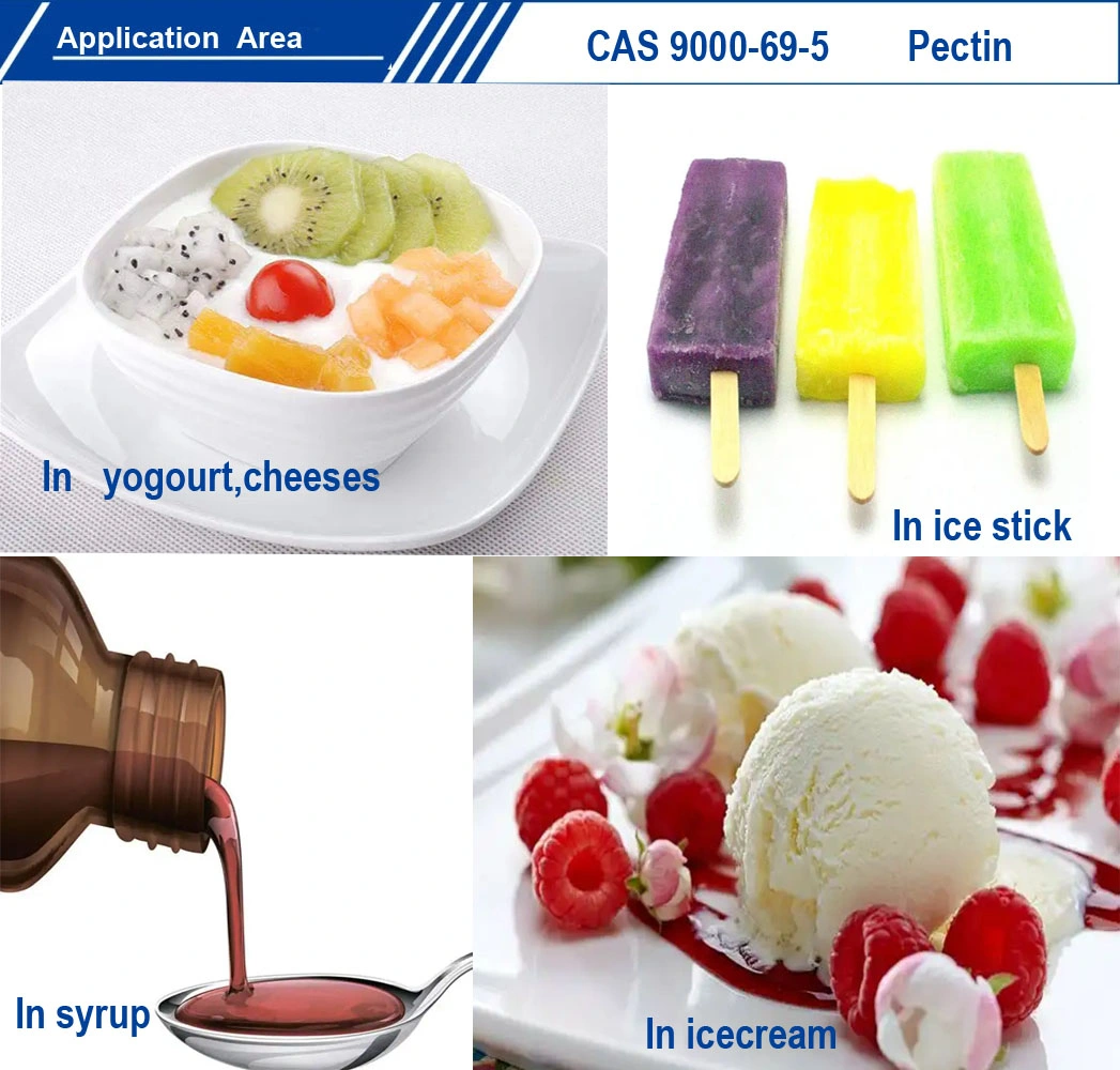 Natural Food Additive CAS 9000-69-5 Pectin Used in Food Industry as Thickening Agent, Stablizing Agent, Emulsifer